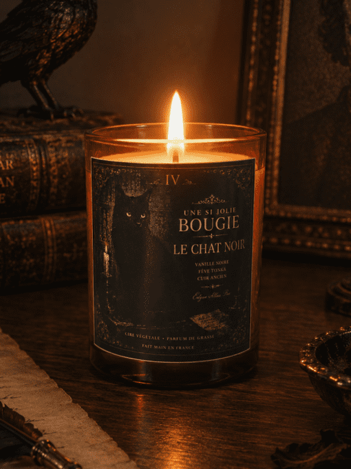 Bougie parfumée Le Chat Noir – Collection Edgar Allan Poe – Édition Spéciale 
