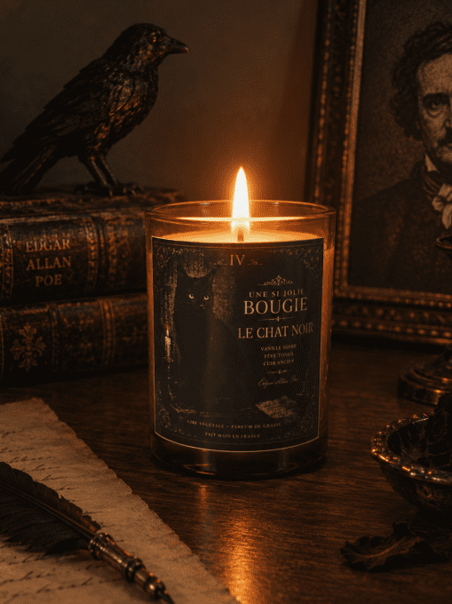 Bougie parfumée Le Chat Noir – Collection Edgar Allan Poe – Édition Spéciale 