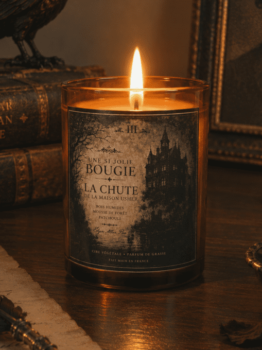 Bougie parfumée La Chute de la Maison Usher – Collection Edgar Allan Poe