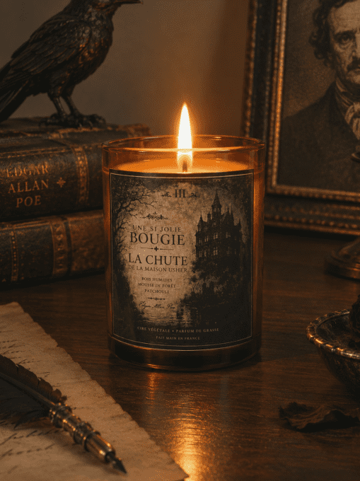 Bougie parfumée La Chute de la Maison Usher – Collection Edgar Allan Poe