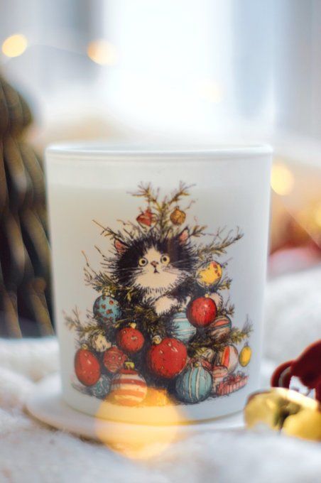 Bougie Les Chats-ventures de Noël