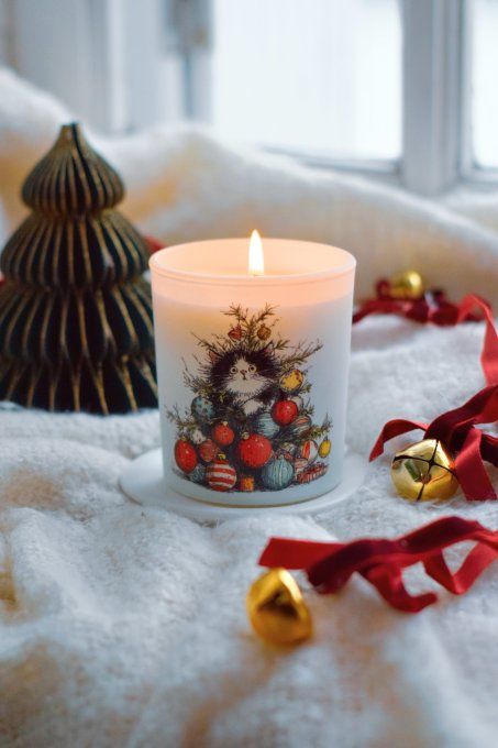 Bougie Les Chats-ventures de Noël