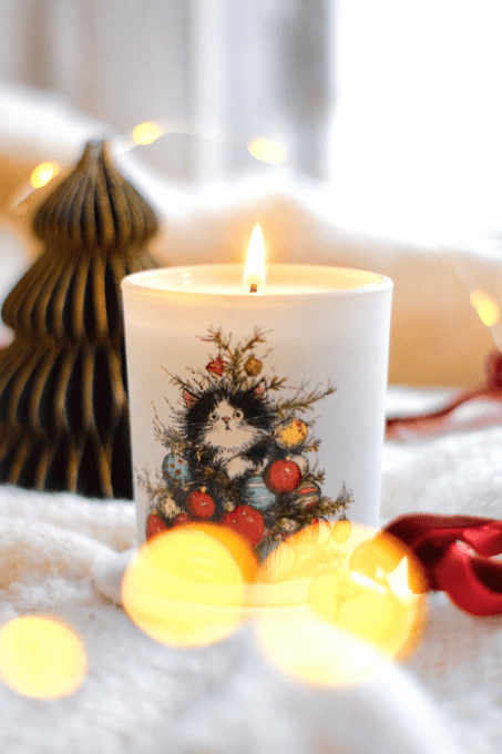 Bougie Les Chats-ventures de Noël