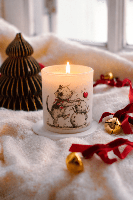 Bougie Les Chats-ventures de Noël
