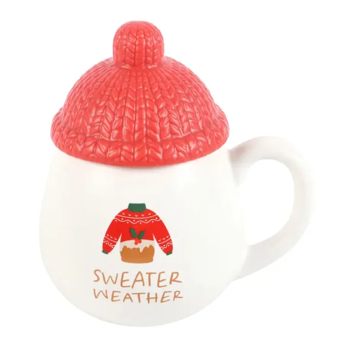 Tasse de Noël à couvercle Sweater Weather
