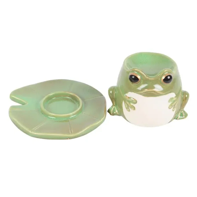 Brûleur grenouille sur nénuphar