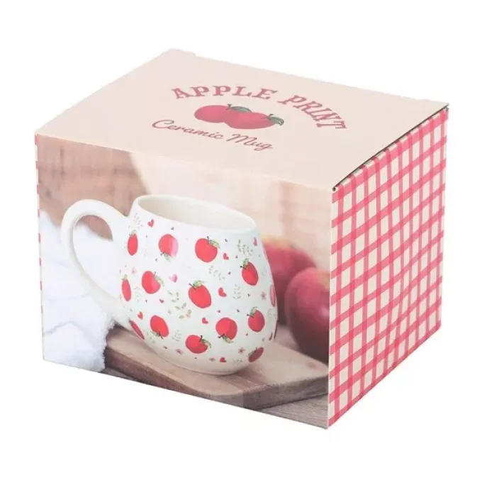 Tasse ronde à imprimée pomme