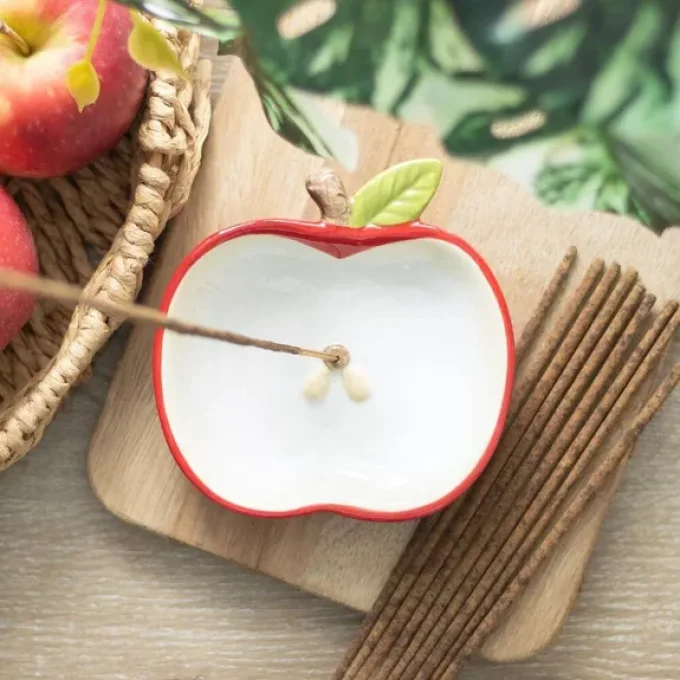 Porte-encens en forme de pomme