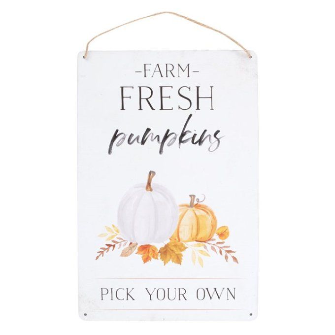 Panneau en métal Farm Fresh Pumpkins