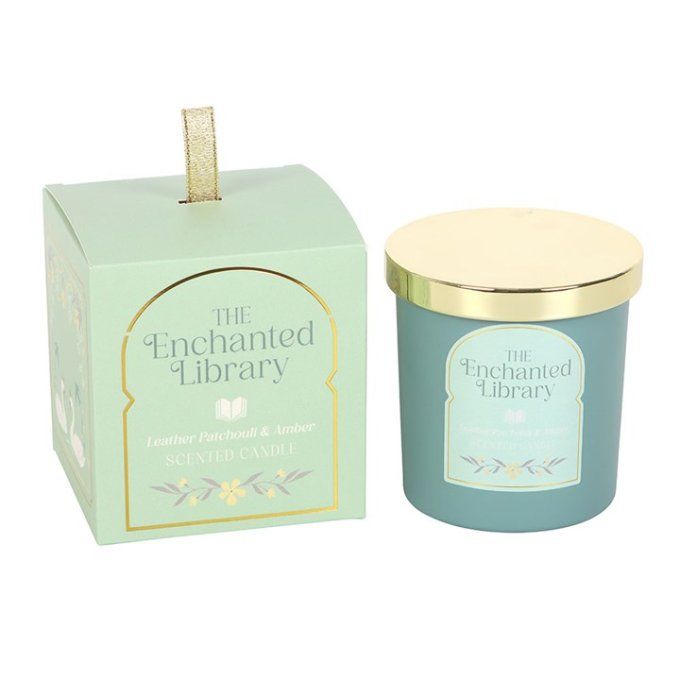 Bougie The Enchanted Library Cuir, Patchouli et Ambre