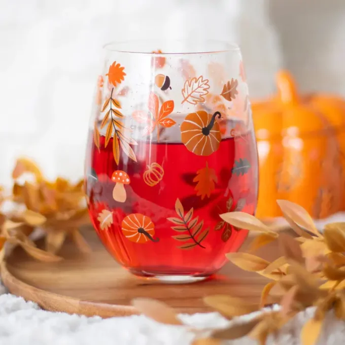 Verre imprimé éveil d'automne 