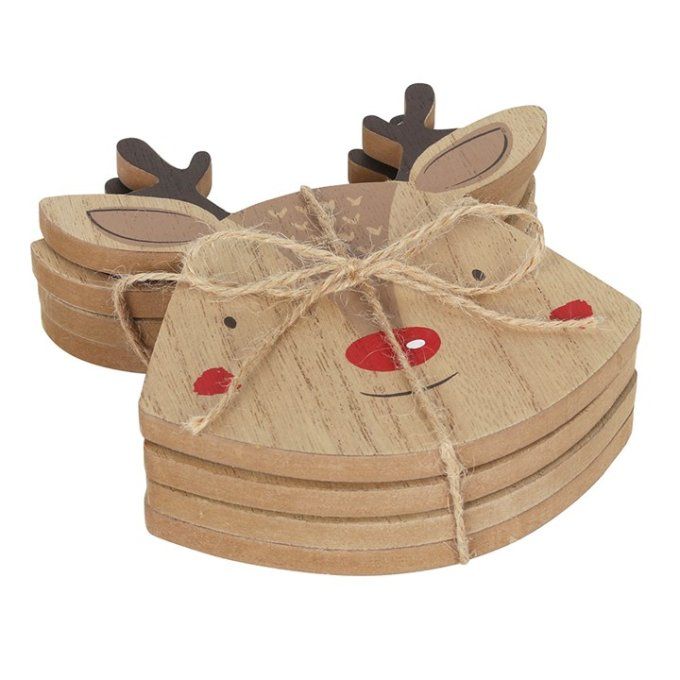 Ensemble de sous-verres en forme de renne