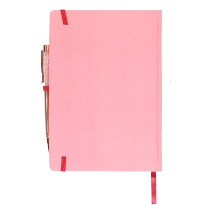 Journal de gratitude Le Soleil avec stylo en quartz rose