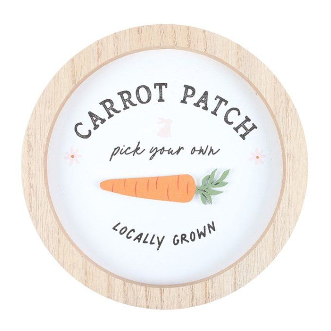 Plaque murale ronde 3D « Carottes »
