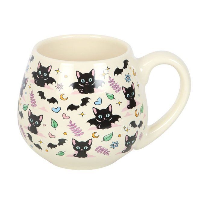 Tasse ronde à imprimé chat mignon