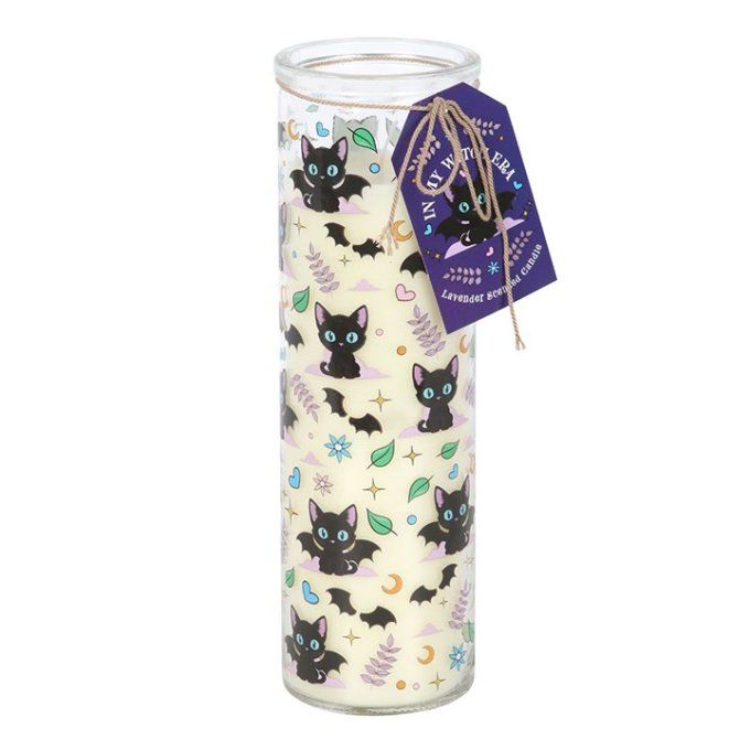 Bougie tube à imprimé chat mignon