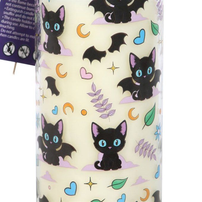 Bougie tube à imprimé chat mignon