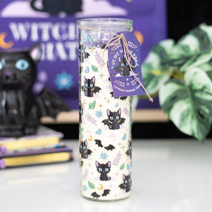 Bougie tube à imprimé chat mignon