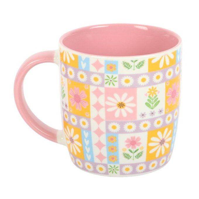 Mug à imprimé patchwork floral