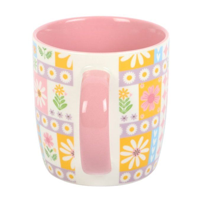 Mug à imprimé patchwork floral