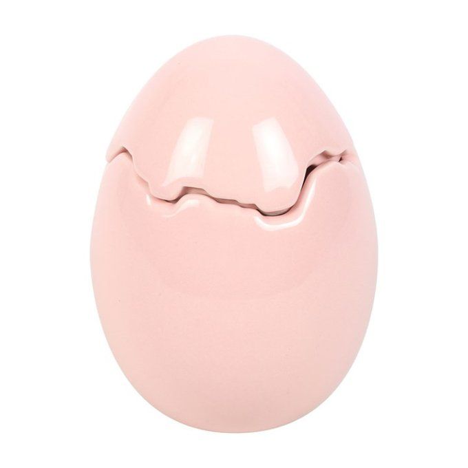 Bougie en forme d'œuf au doux parfum de fraise et de coquelicot