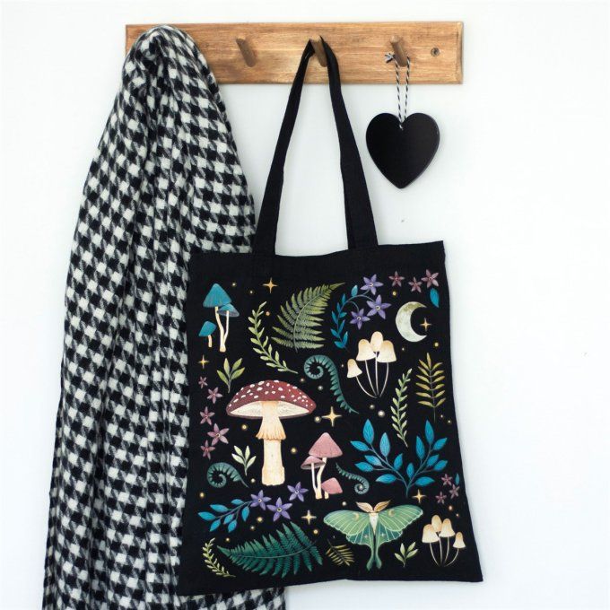 Tote bag à imprimé Dark Forest