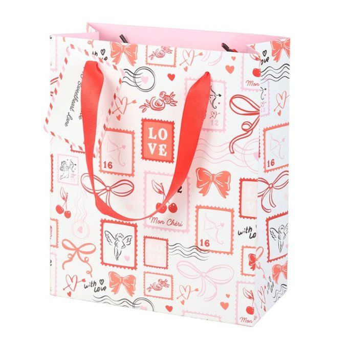 Sac cadeau imprimé timbre-poste