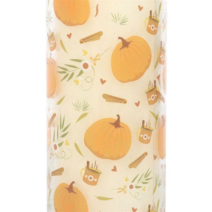 Bougie tube à imprimé citrouille