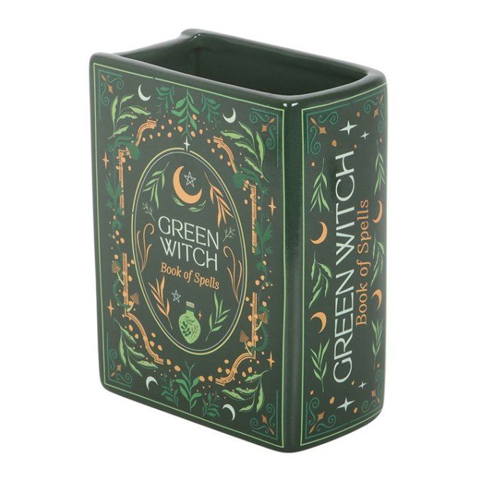 Vase en forme de livre Green Witch
