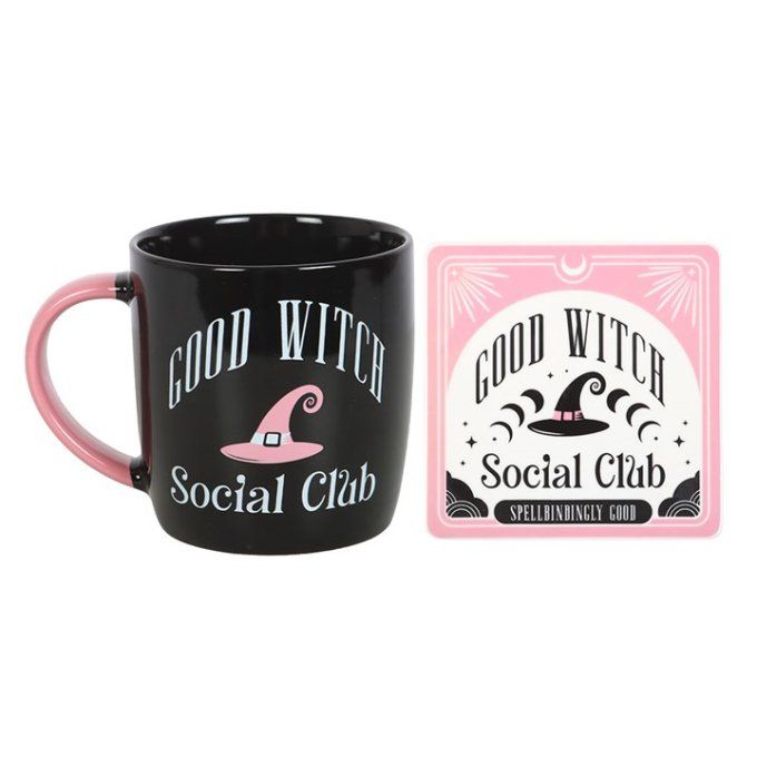 Ensemble tasse et sous-verre Good Witch Social Club