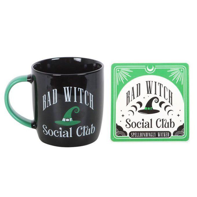 Ensemble tasse et sous-verre Bad Witch Social Club