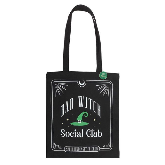 Sac fourre-tout avec badge Bad Witch Social Club