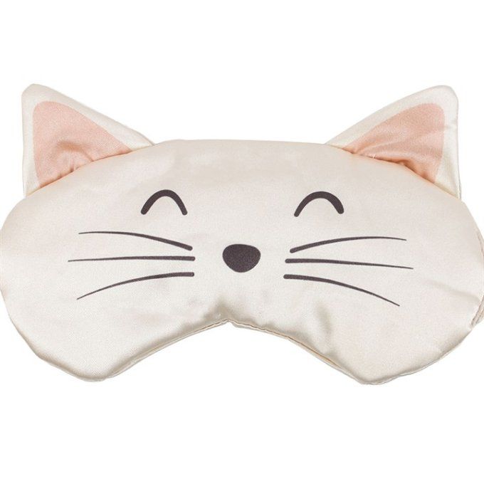 Masque pour les yeux motif chat blanc