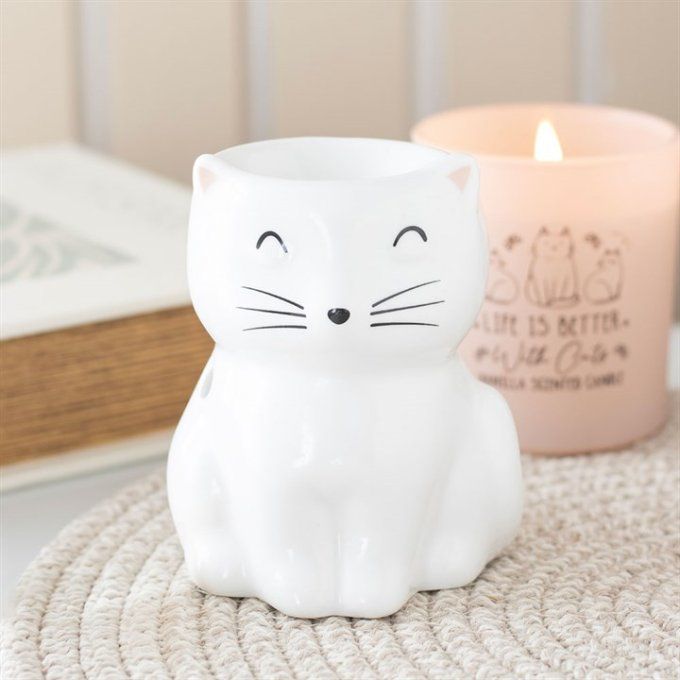 Brûleur chat blanc