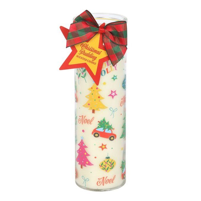 Bougie parfumée au pudding de Noël nostalgique de Noël