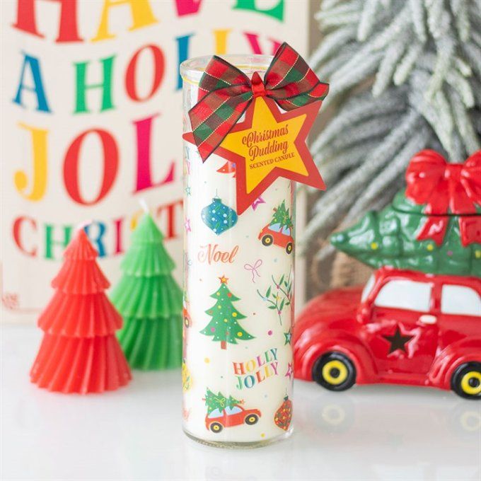 Bougie parfumée au pudding de Noël nostalgique de Noël