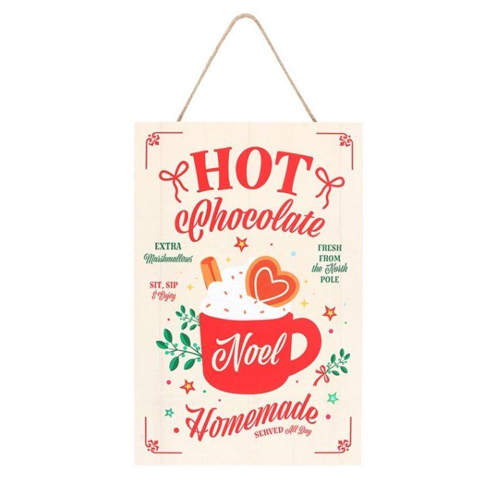 Panneau suspendu « Chocolat chaud fait maison »
