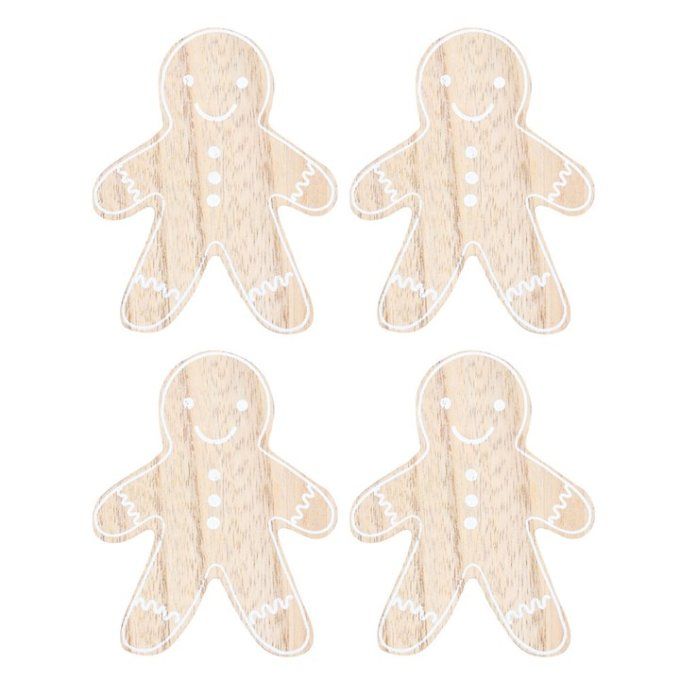 Lot de 4 sous-verre Gingerbread