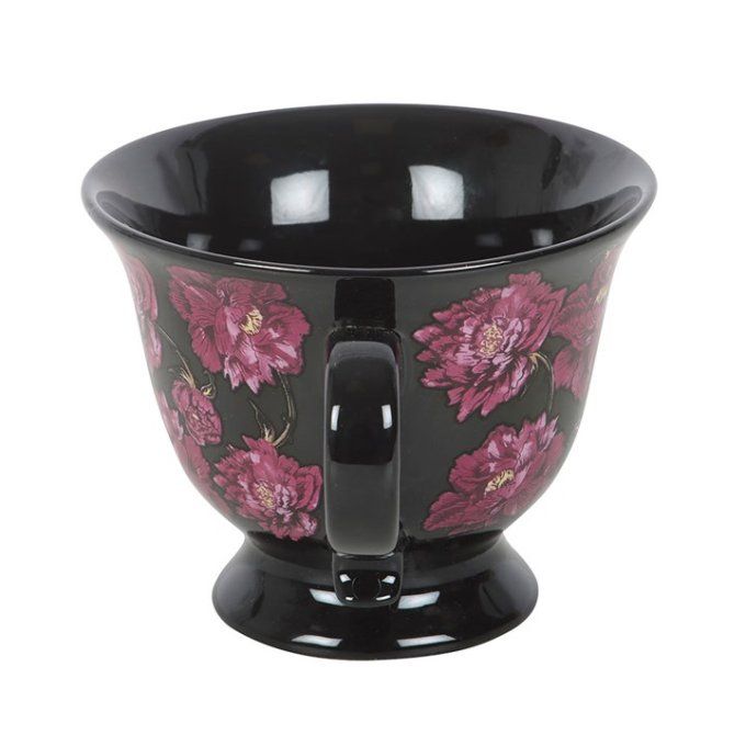 Tasse à thé à motif floral Dark Romance