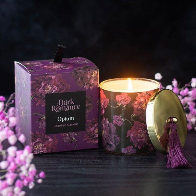 Bougie parfumée à l'opium Dark Romance en pot
