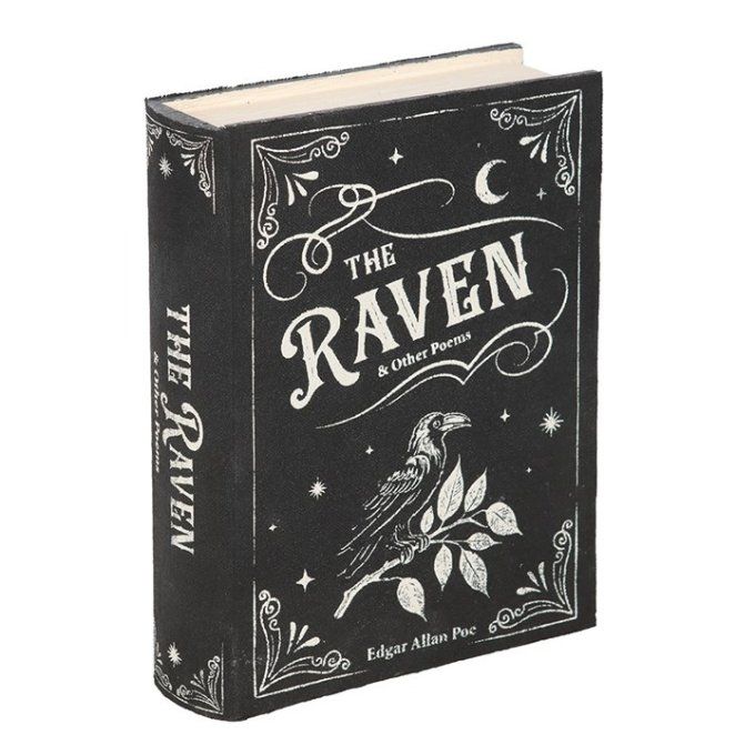 Boîte de rangement en forme de livre Raven