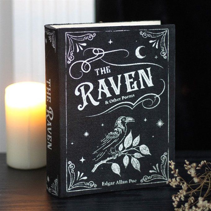 Boîte de rangement en forme de livre Raven
