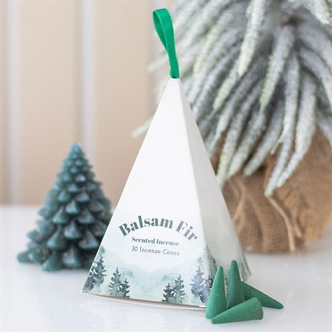 Lot de 30 cônes d'encens au sapin