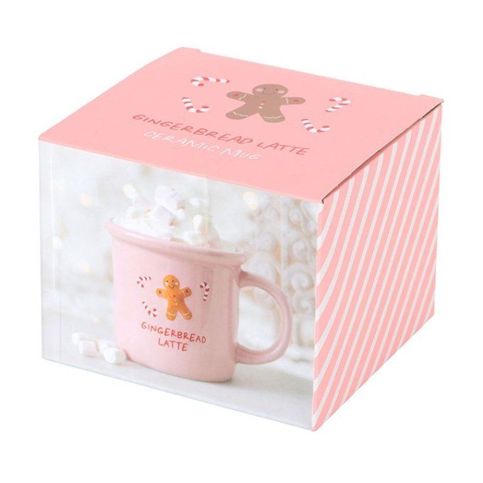 Mug de Noël rose Gingerbread Latte