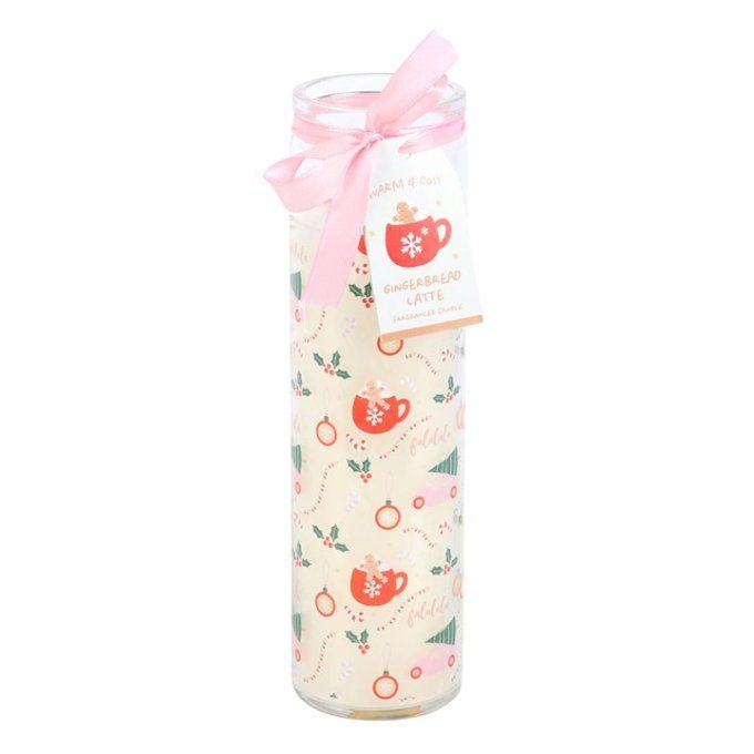 Bougie tube imprimée de Noël