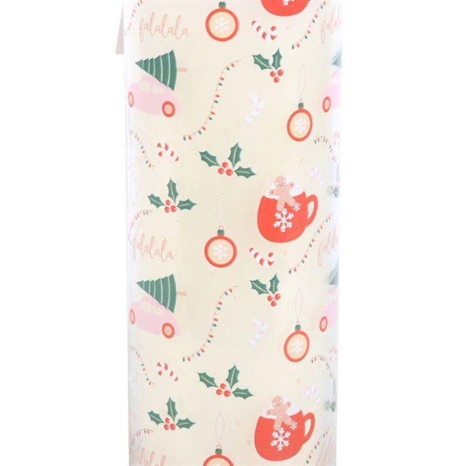 Bougie tube imprimée de Noël