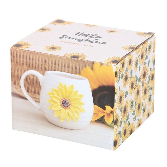 Tasse ronde avec tournesol