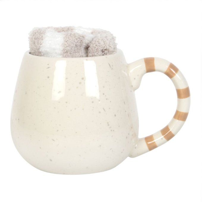 Ensemble tasse et chaussettes bonhomme de neige