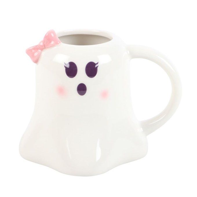 Mug en forme de fantôme Mrs Boo avec nœud
