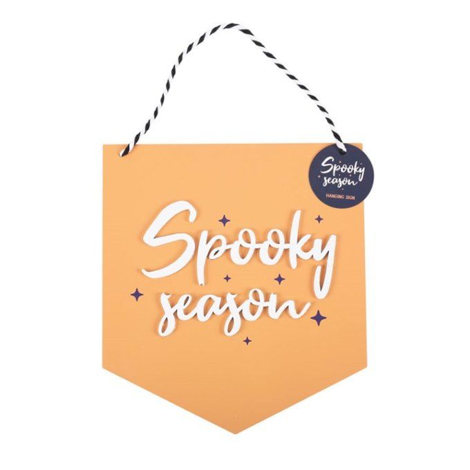 Panneau suspendu orange « Spooky Season »